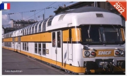 Pirata PI6350 - N - 3-tlg. Set Doppelstockwagen mit Steuerwagen, SNCF, Ep. IV